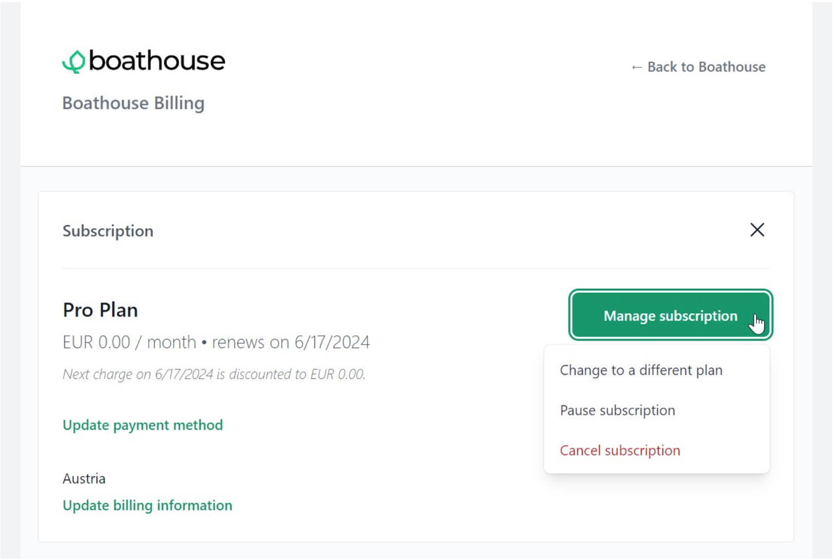 Paddle Customer Portal by Boathouse