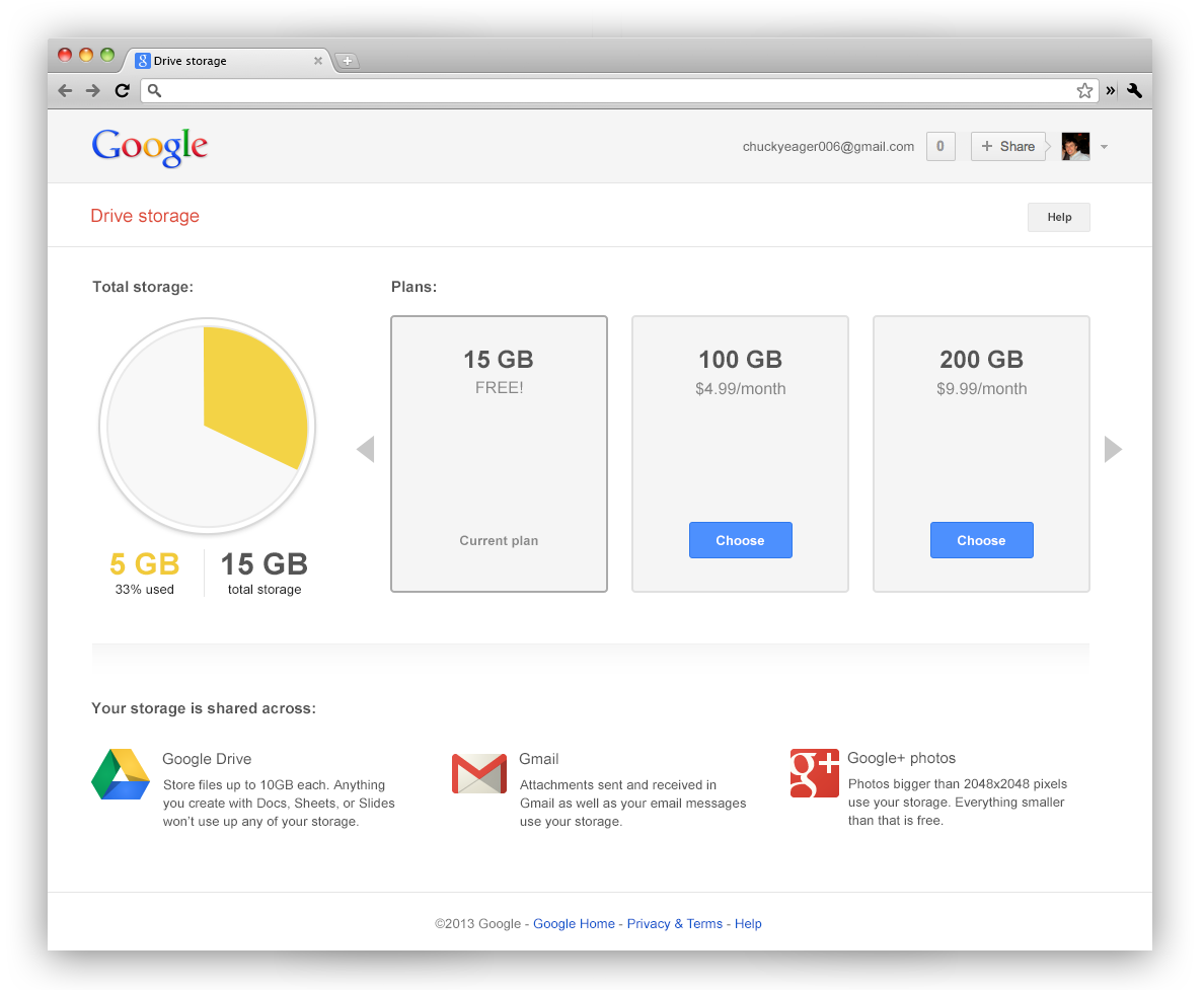 Google Drive Pricing