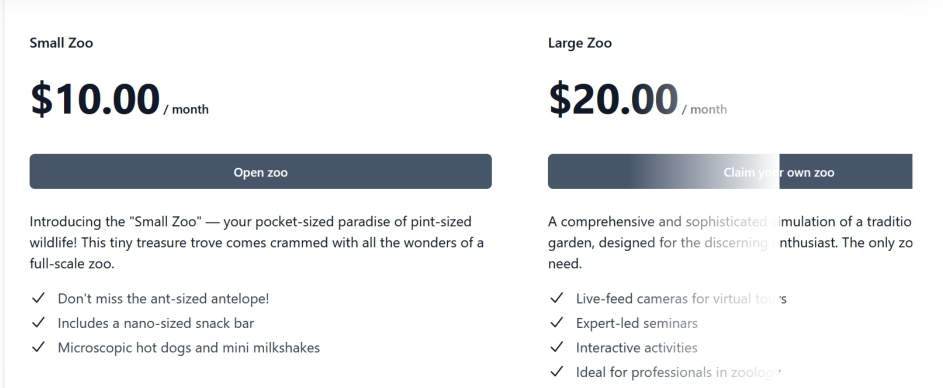 Leverage Pricing Tables